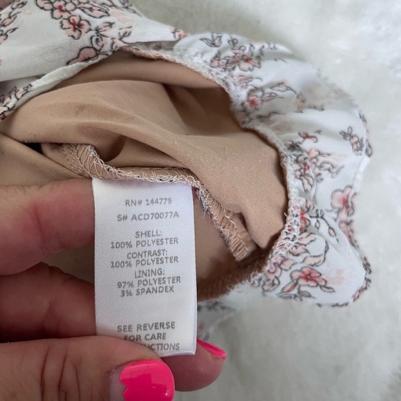 Acoa Floral Ruched Dress with Black Straps - Picture 8 of 8